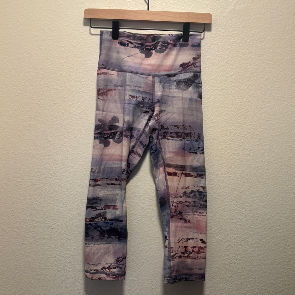 Lululemon Wunder Under High Rise 7/8 Printed Leggings Sz 4
